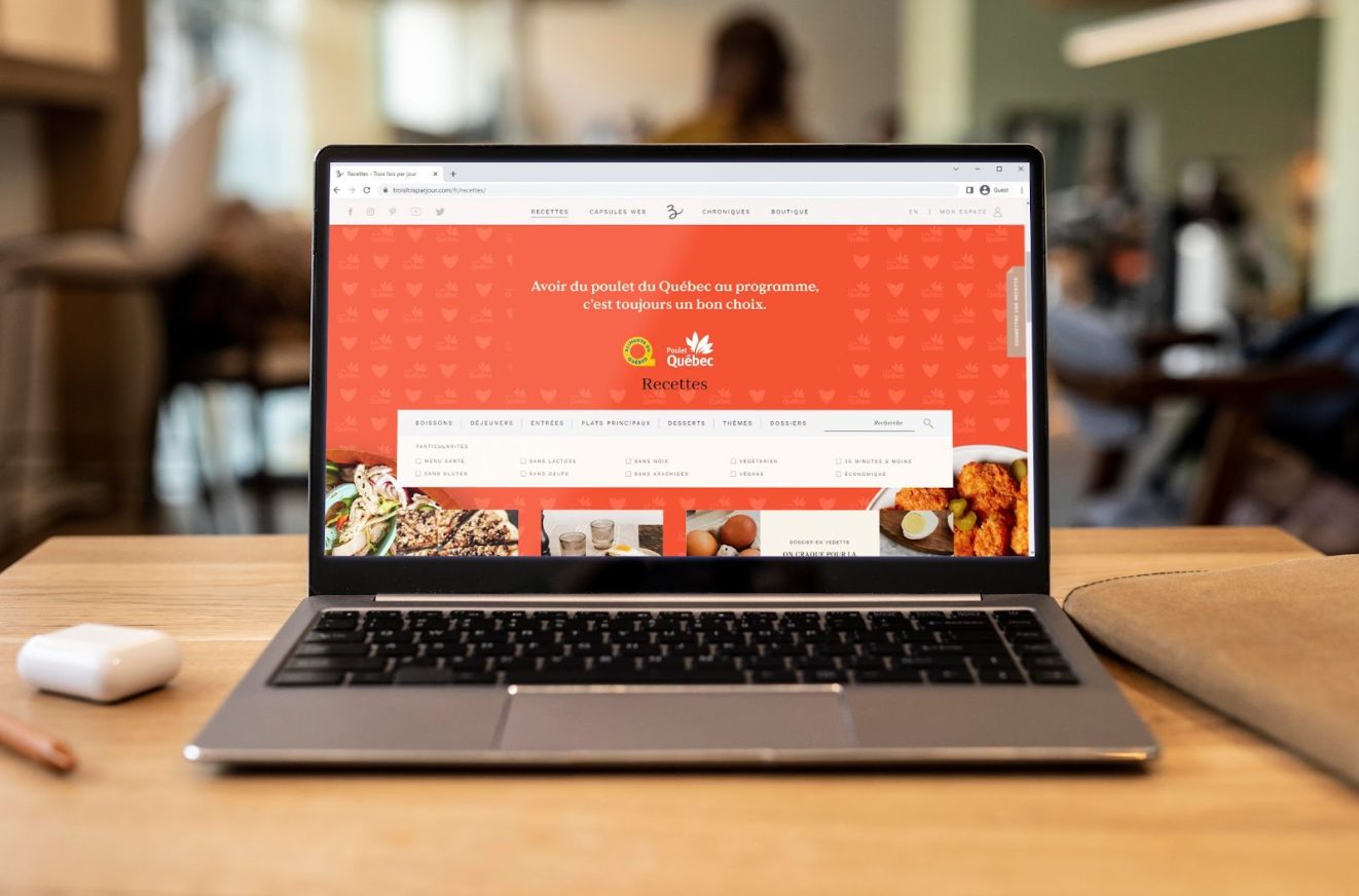 Publicité contextuelle sur des sites de recettes