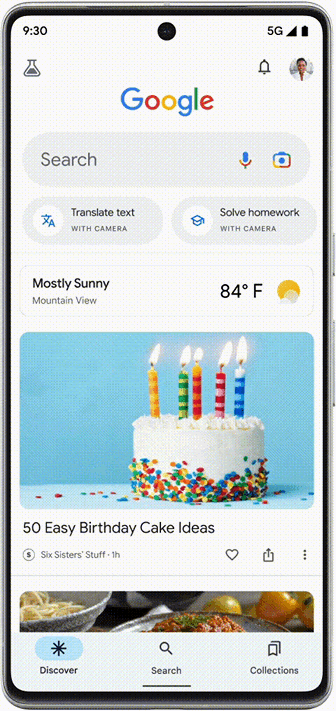 Google SGE Search results