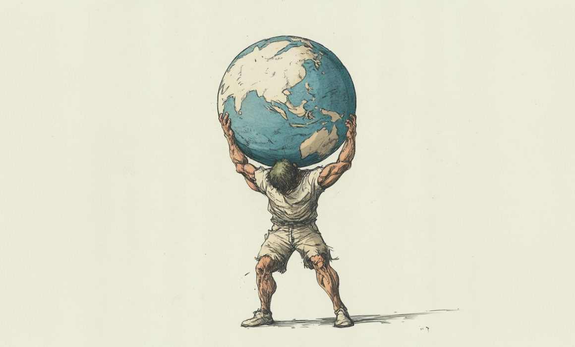Atlas portant la terre